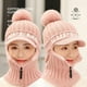 thumbnail image 5 of Gorro De Punto De Invierno, Conjunto De Bufanda, Gorro, Bufanda Con Cremallera, Orejeras, Gorros De Esquí Con Forro Polar, Gorro Térmico A Prueba De Viento, Calentador De Cuello Para Esquí Y Ciclismo Inevent AP007830-01, 5 of 6