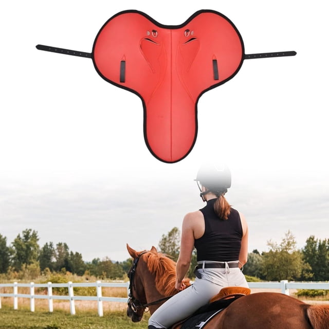 Colaxi Saddle Pad Dressage Pad Padding Comfortable Protection Nonslip Horse Riding Pad Shock Pad for Equestrian Riding Outoor Sports Red