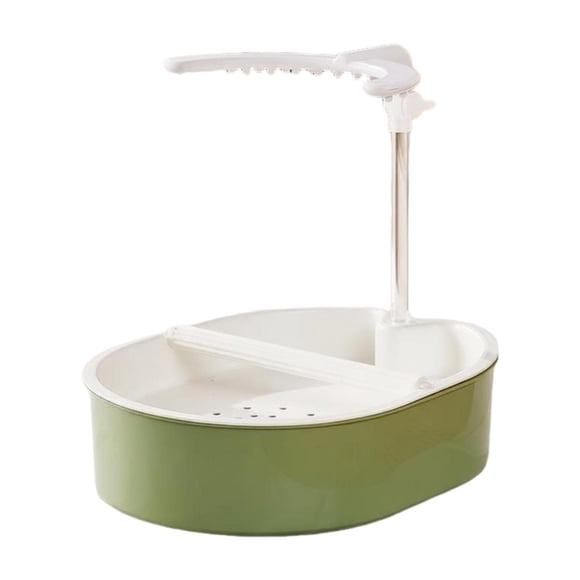 DimyFew Automatic Bird Bath Circulating Water Bathtub Play Pool, Indoor Parrot Bathtub, Adjustable for Parakeet Cockatiel Cockatoo White spray head
