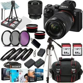 Sony a7R III Mirrorless Full Frame Camera Body + 50mm F1.8 FE Fast E-Mount  Lens SEL50F18F ILCE-7RM3A/B Bundle with Deco Gear Backpack + Microphone +