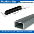 thumbnail image 2 of Uxcell 8 Pcs 4 x 3/4 Inch Tapones de extremo de tubo rectangular para postes de metal, patas de silla, mesa, estanterías, negro, 2 of 6