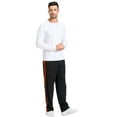 thumbnail image 6 of Tyhengta Mens Pants Athletic Open Bottom Running Pants Mesh Mens Sweatpants with Pockets Black/Orange M, 6 of 7