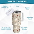 thumbnail image 2 of Yayeee 30oz Stainless Steel Tumbler with Straw and Handle Double-Wall Insulated Travel Water Bottle, Gray Cartoon Goose Pattern, 2 of 8