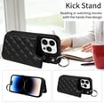 thumbnail image 3 of iPhone 14 PRO Case ,Card Slots Leather Wrist Strap Phone Cover for iPhone 14 PRO, 3 of 5