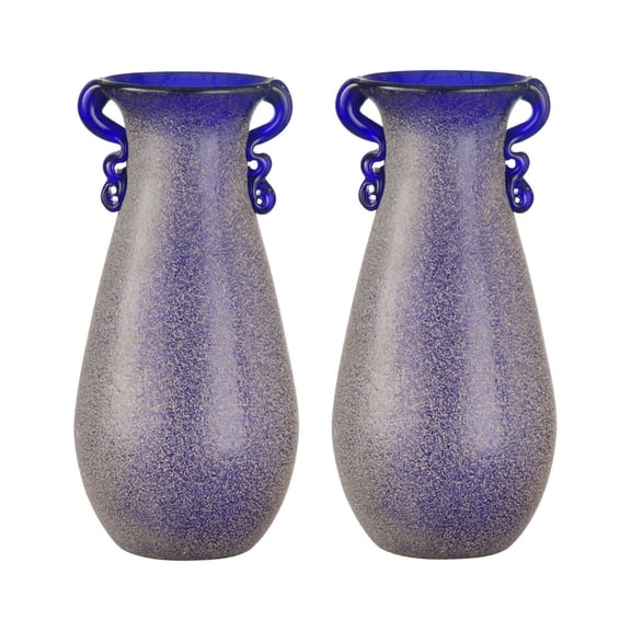 Springdale 9"H Morgana 2-Piece Hand Blown Art Glass Vase Set