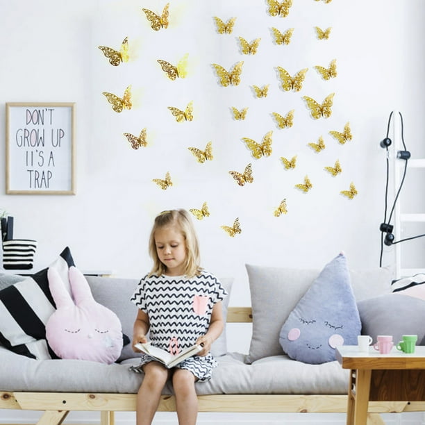 Wall Decor Stickers 3D Hollow Butterfly Wall Stickers Home Decor