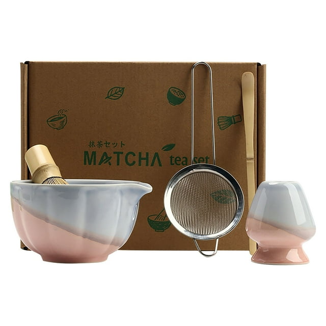 Gkeoshab Cooking Utensils Cooking utensils Matcha Tea Set With Whisk Ceramic Bowl & Holder – Matcha Making Kit For Traditional Japanese Tea – Ideal Matcha Set For Beginners And Home & Garden