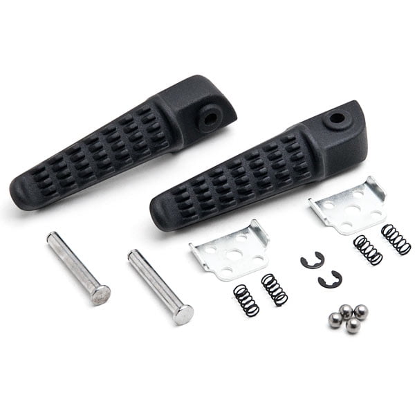 Black Motorcycle Foot Pegs Footrests Left & Right Compatible with Kawasaki  ZX-6R Ninja 1998-2013 Rear
