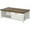 White, variant on HOMCOM Farmhouse Coffee Table with Storage and Drawer, Distressed Gray