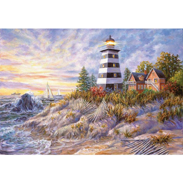 Wdftyju Kit de cabina de faro de mar de pintura de diamante DIY Kit de cuadro de diamantes de imitación de taladro completo Wdftyju 5jm6hj5uh8jh1gu0
