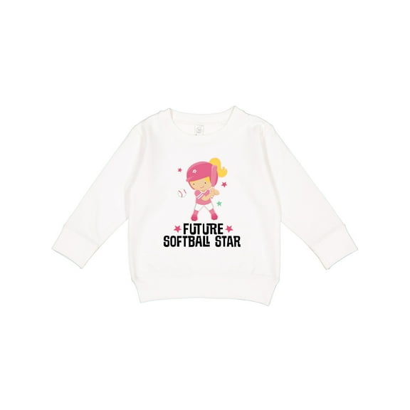 Inktastic Future Softball Star Girl Toddler Sweatshirt