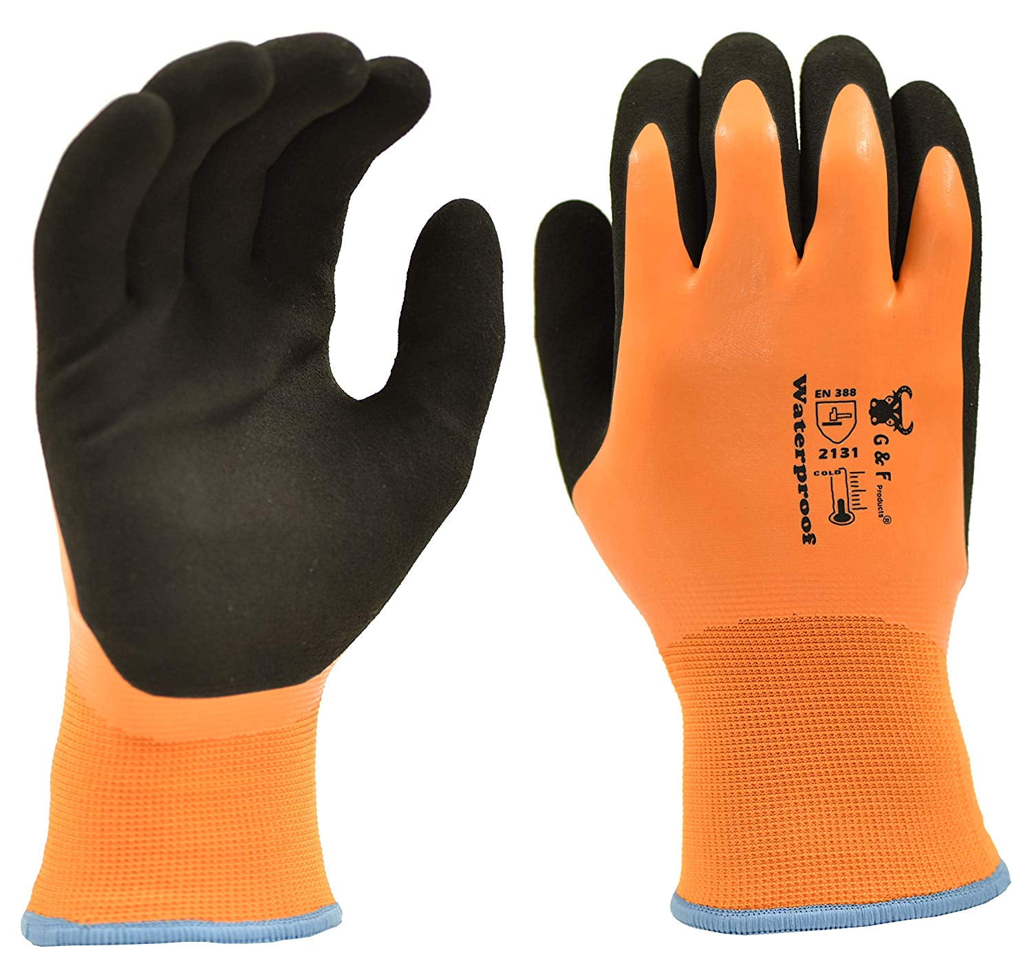 Large Heavy Duty Insulated Latex Winter Work Gloves 