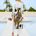 thumbnail image 2 of Queen of Spades Playing Card Long Sleeved Shirt Dress Woman clothes summer woman dress, 2 of 6