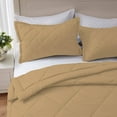 thumbnail image 4 of D.N.G. BEDDINGS 1 Piece Luxury Diamond Pattern Comforter, Premium Super Soft, 800 Thread Count, 100% Egyptian Cotton, Full/Queen Size, Solid Taupe Color, 4 of 8