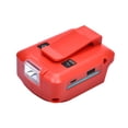 thumbnail image 1 of Riwesomey Adaptador de cargador USB con luz de trabajo LED para batería 18V M18, batería de iones de litio Herramientas eléctricas, 1 of 1