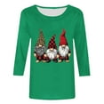 thumbnail image 4 of Abomasnow Christmas Shirts for Women Long Sleeve Crewneck Pullover Tops Funny Garden Gnome Graphic Tees for Family S-5XL, 4 of 5