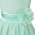thumbnail image 6 of Haitryli Flower Girl Dress for Kids Sleeveless V-Neckline Bridesmaid Wedding Party Dresses Formal Turquoise 8, 6 of 6