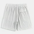 thumbnail image 4 of Mokaloha Mens Shorts, Men's Daily Jacquard Texture Embroidered Logo Casual Comfort Shorts White 3XL, 4 of 4
