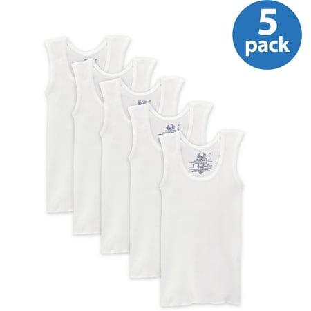 Fruit of the Loom Toddler Boys' White A-Shirts, 5 Pack