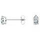 thumbnail image 3 of JeenMata Pendientes Minimalistas con Forma de Lágrima de Diamante de 0,38 Quilates y Estilo Solitario, Chapado en Oro Blanco de 18 K sobre Plata, 3 of 5