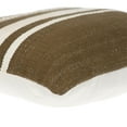 thumbnail image 4 of Parkland Collection Transitional Striped Brown Square 18" x 18" Pillow, 4 of 6