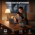 thumbnail image 4 of Qunler 300W 296Wh Portable Power Station, 60W USB-C PD, Pure Sine Wave 120V AC Outlet for Camping, Home Backup and Emergency Use, Gray, 4 of 9