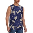 thumbnail image 2 of Fotbe Men's Lilies Flowers Print Men's Sleeveless Muscle Tank Tops Casual T-Shirts for Gym Workout Beach-3X-Large, 2 of 8