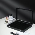 thumbnail image 6 of MINKUROW Jewelry Organizer Box,Black Velvet 24 Grids Ring Earring Jewelry Display Tray Case with Transparent Glass Lid for Home Drawer or Shop Selling, 6 of 6