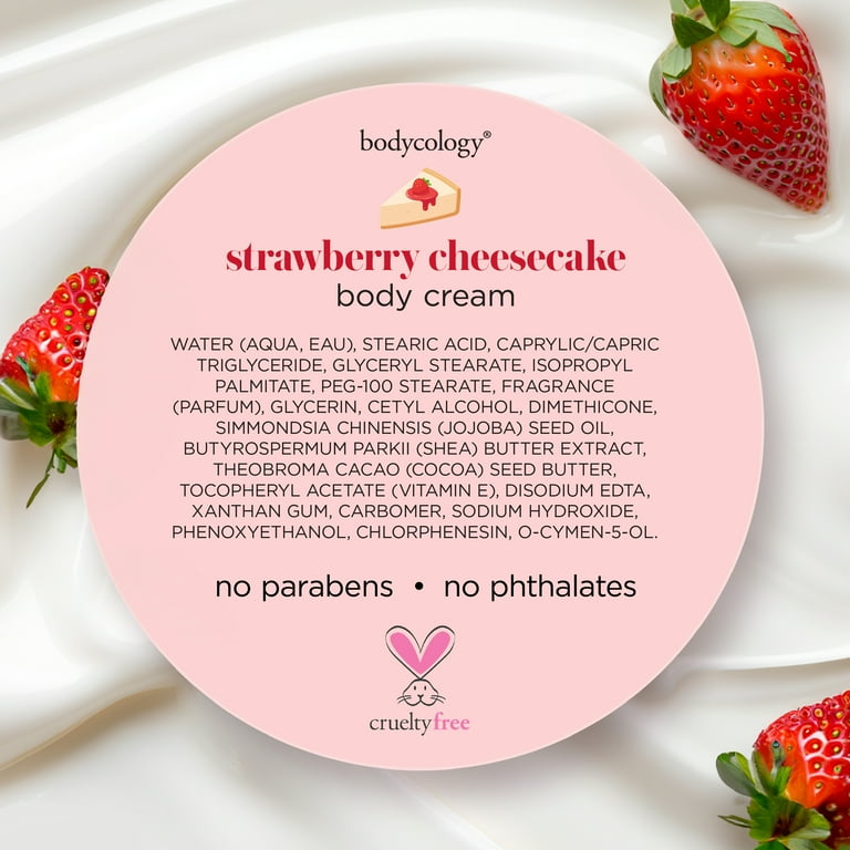 Bodycology Strawberry Cheesecake Body Cream, 8 oz - Walmart.com