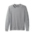 thumbnail image 2 of Daxton Premium Montana Men Long Sleeves T Shirt Ultra Soft Medium Weight Cotton, Heather Gray Tee Black Letters 1XL, 2 of 3