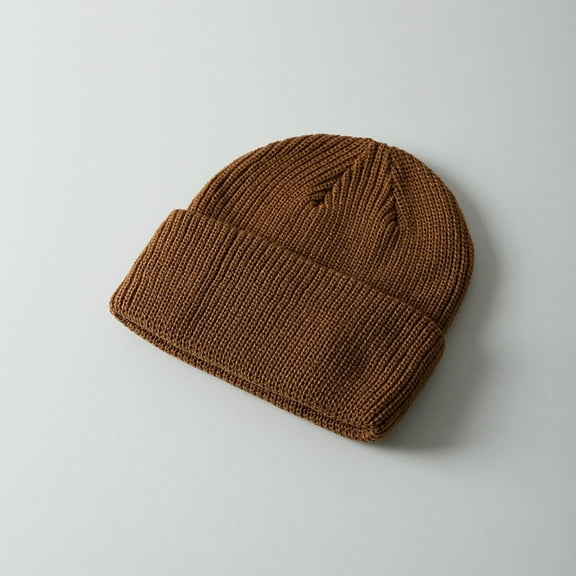 SikaFu Winter WN Hat Simple Solid Color Light Board Wool Hat Female Autumn And Winter Warm Needle Woven Hat Male Couple Versatile Wind Protection