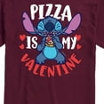thumbnail image 3 of Lilo & Stitch - Pizza Is My Valentine - Men's Short Sleeve Graphic T-Shirt, 3 of 5