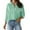 Mint Green #380, variant on Striped Button Down Shirt Women Classic Long Sleeve Collared Office Work Blouses Tops with Pocket Blue L