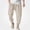 Beige, variant on HOMADLES Mens Casual Linen Joggers Pants Elastic Waist Loose Fit Sports Pants Side Pocket Outdoor Athletic Pants Army Green Size XL