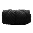 thumbnail image 2 of Chunky Yarn,Polyester Chunky Yarn for Crocheting Knitting,Weight Yarn Hand Knitting Blanket Bulky Yarn,Jumbo Tube Giant Yarn Tubular Weaving Washable,Arm Knit Yarn Tapestry Hand Knit Black, 2 of 7