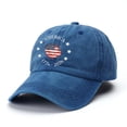 thumbnail image 2 of kaondbfi 4th of July Summer Patriotic Accessories Caps 250th Anniversary Usa Hat for Women Casual Independence Day Graphic Print Cowboy Hat Baseball Cap, 2 of 3