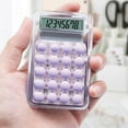 thumbnail image 5 of 8 Digits Display Silence Widescreen Mini Calculator Students Portable Transparent Electronic Calculator Daily Use, 5 of 7