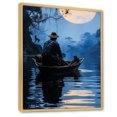 thumbnail image 2 of Designart "A Fishermans Solace Thai Boat Scene I" Portrait Floater Framed Canvas Art Print, 2 of 7