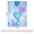 Blue Heart Marble Print Blankets Bedroom Living Room Sofa Throw