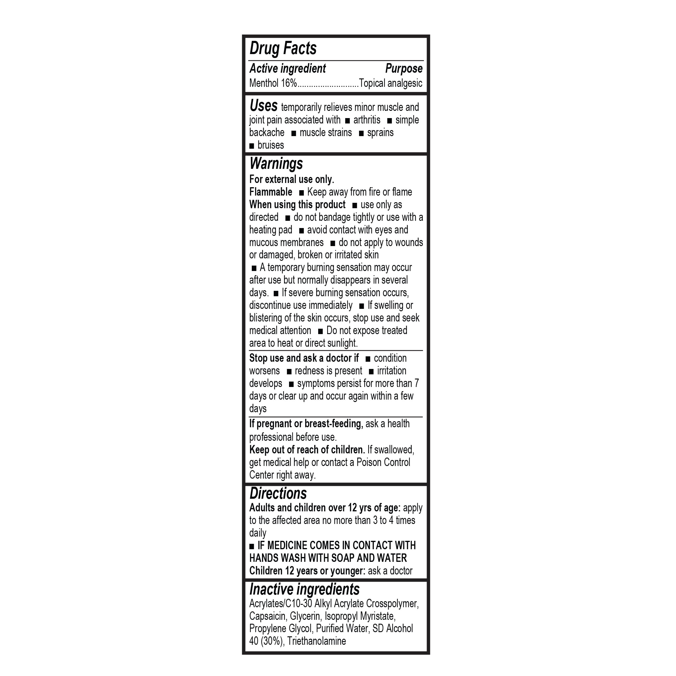 Equate Health & Beauty - Medicine & Supplements Gluten-Free on Menthol Compare to Icy Hot® Medicated Topical Pain Relief Liquid for Body Aches & Pains
