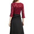 thumbnail image 3 of Allegra K Women's Bolero Cardigan Ruffle 3/4 Sleeve Tie Front Lace Shrug Top, 3 of 5
