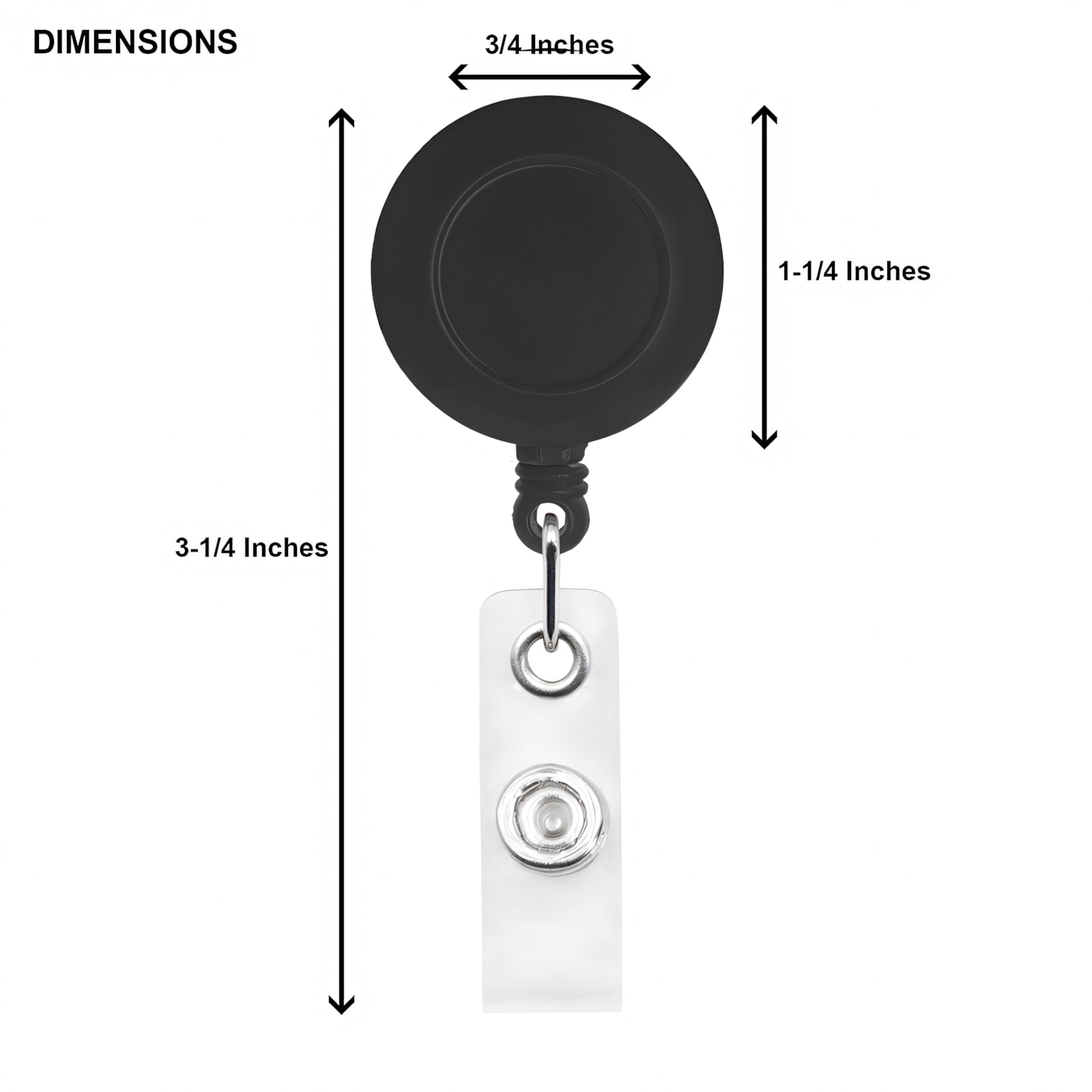 MUKA 50 Pack Solid Color Retracting Badge Reel with Horizontal Vinyl ID Card Holders Sets
