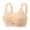 c01Beige, variant on LNWUY Women's High Impact Sports Bra Front Adjustable Straps Underwire Plus Size Breathable Underwear Daily Bra Pink 40