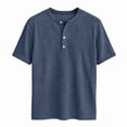 thumbnail image 4 of Ymyiu Polos pour Hommes à Manches Courtes Polos pour Hommes à Manches Courtes Raglan à Col Décontracté d'Été Mode Chemises de Golf Taille 4TG(Navy, 4TG), 4 of 4