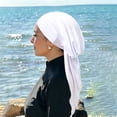 thumbnail image 2 of Lumtrix Chemo Headwear For Women Turban Headwear For Cancer Patients Headwrap Loss Cover Lightweight Head Covering Cap White, 2 of 4