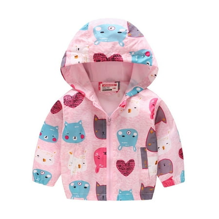 

Youmylove Toddler Kids Baby Boys Girls Cartoon Dinosaur Rainbow Camouflage Zip Windproof Jacket Hooded Trench Lightweight Kids Coats Windbreaker Casual Outerwear Cute Clothing