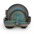 thumbnail image 2 of Gibson Elite Cafe Versailles 16 Pieces Double Bowl Dinnerware Set-Blue, 2 of 3
