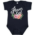 thumbnail image 3 of Inktastic Flower Girl Hand Lettering with Flowers Illustration Girls Baby Bodysuit, 3 of 5