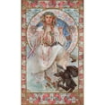 thumbnail image 2 of Alphonse Mucha 12x18 Gold Ornate Wood Frame and Double Matted Museum Art Print Titled - Portrait of Josephine Crane-Bradley as Slavia (1908), 2 of 4