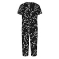 thumbnail image 3 of GERsome Pajama Set for Women 2 Piece Capri Pants Short Sleeve Top Sleepwear Soft Pjs Loungewear S-2XL, 3 of 5